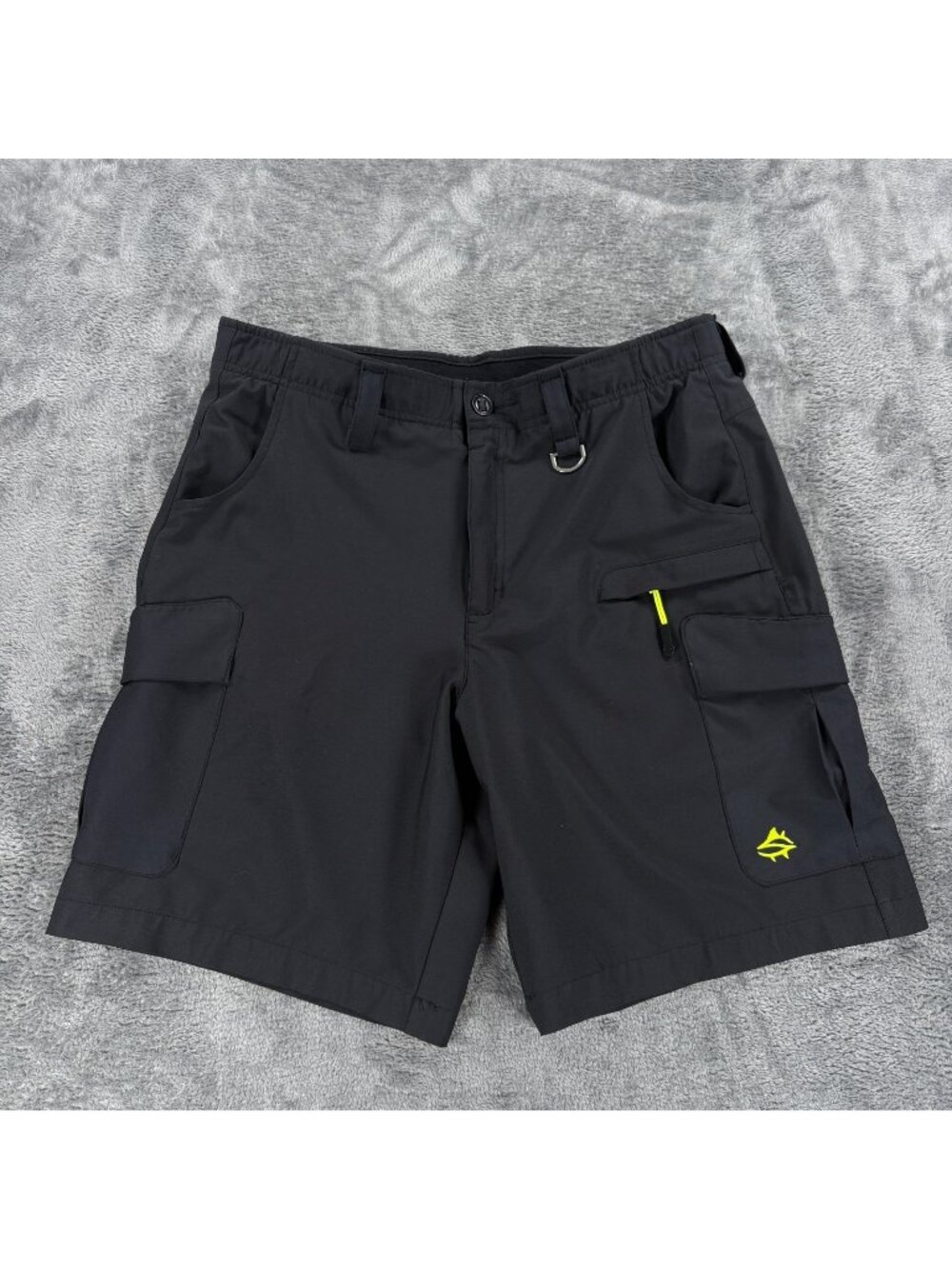 Loco Skailz Shorts Mens 36 Black Cargo Fishing Performance Stretch Outdoor